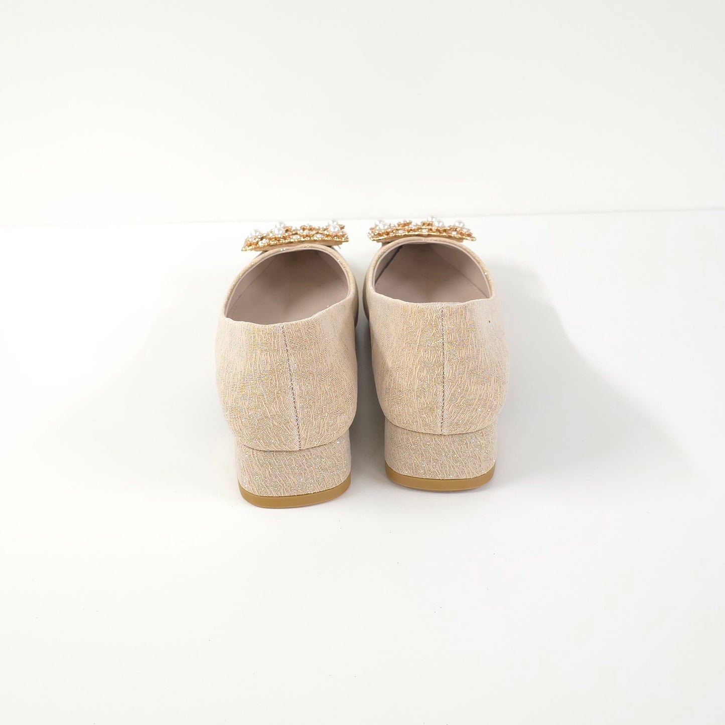 珍珠方扣低跟鞋Pearl Buckle Low-Heel Shoes