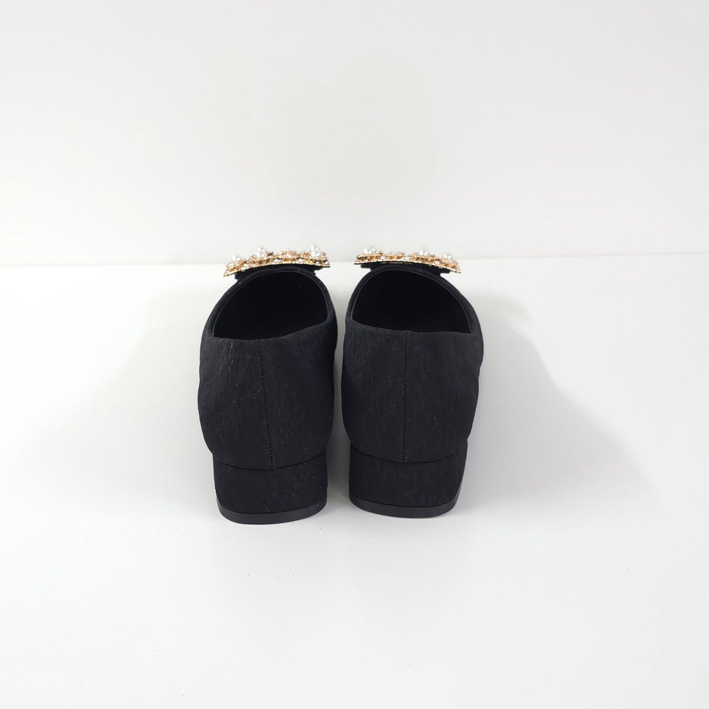 珍珠方扣低跟鞋Pearl Buckle Low-Heel Shoes