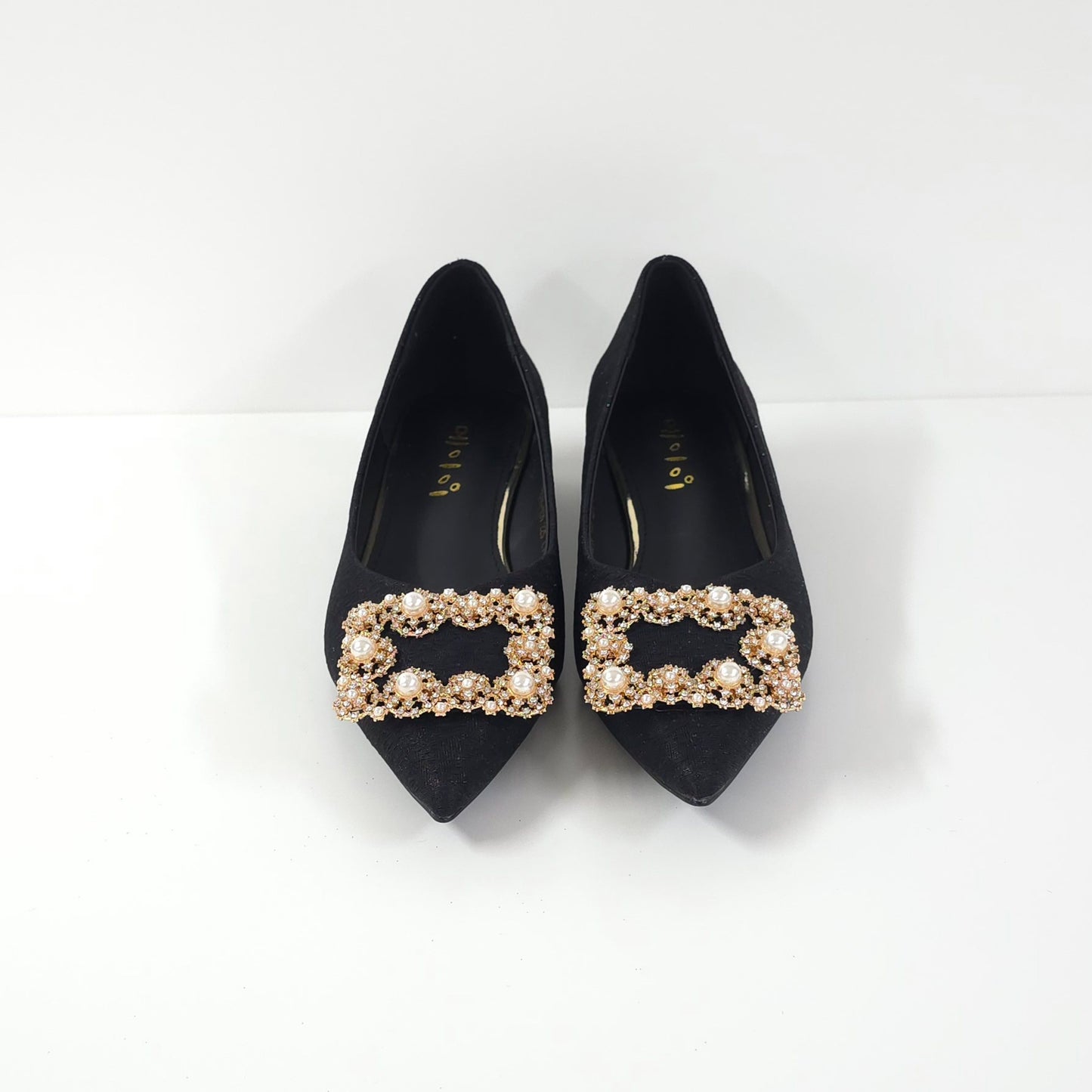 珍珠方扣低跟鞋Pearl Buckle Low-Heel Shoes