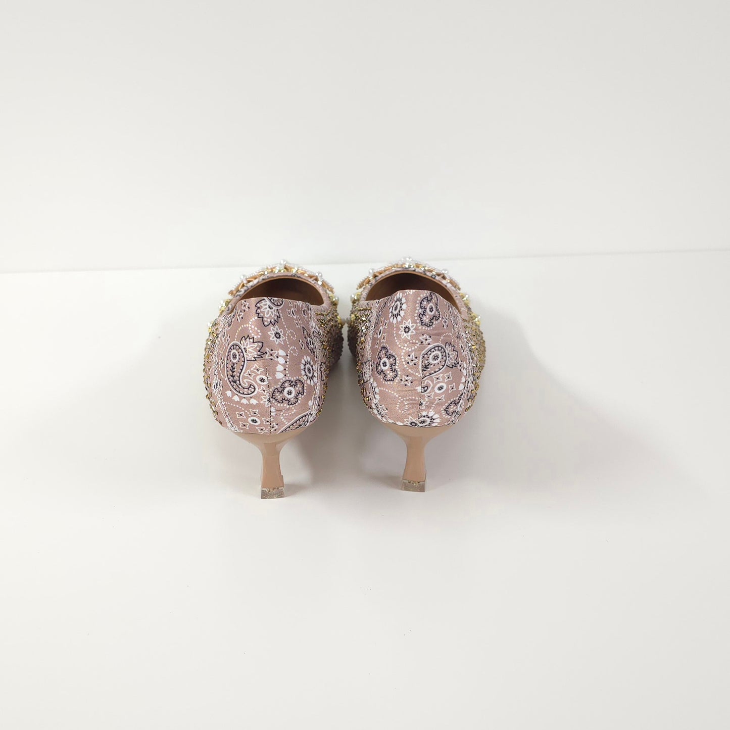 璀璨花卉中跟鞋Floral Embellished Shoes