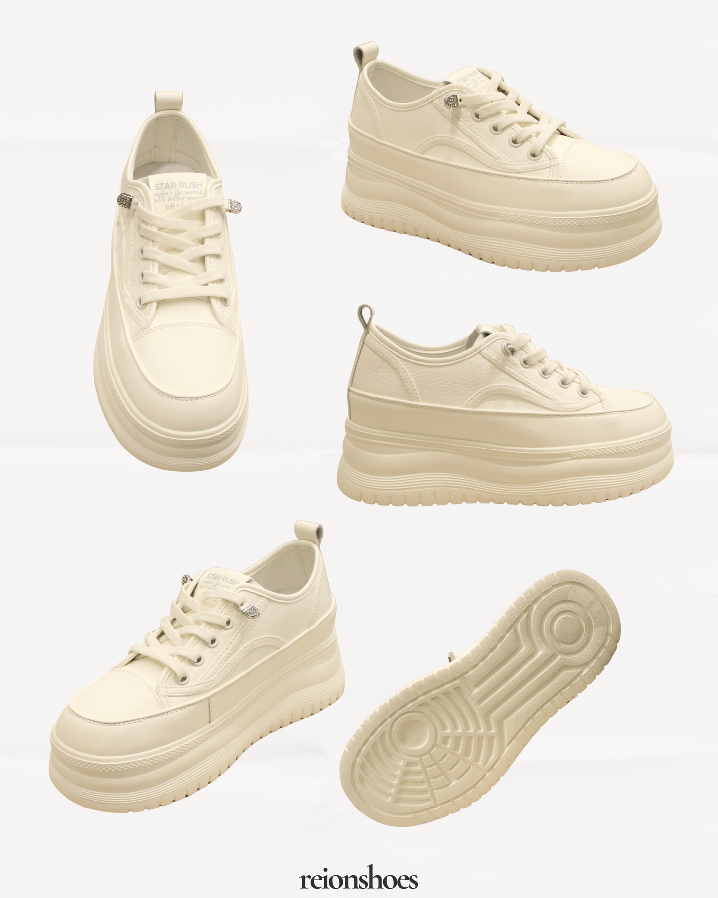 ROH0522 Classic Color-Block Platform Casual Sneakers