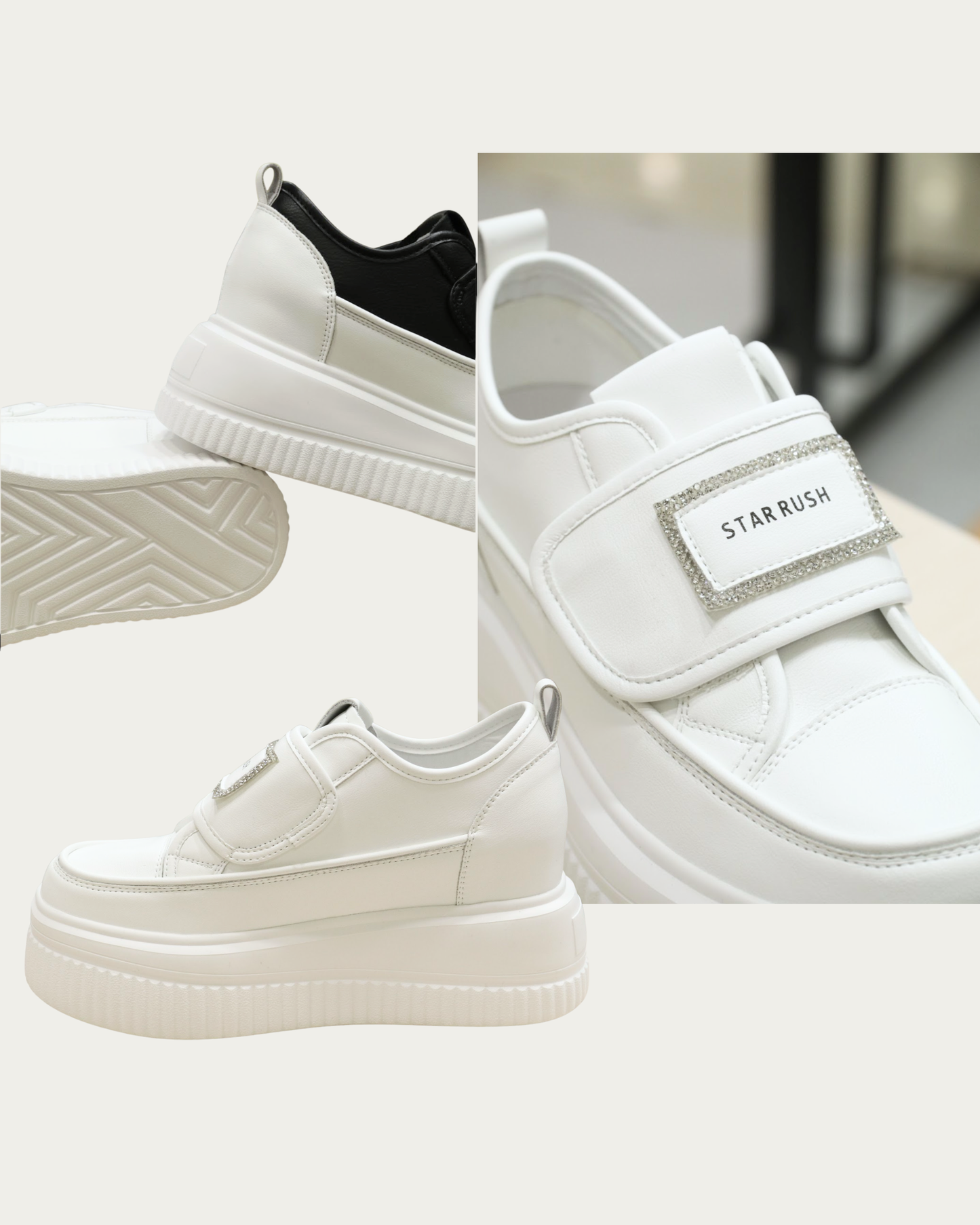 RO6068 Single-Strap Platform Casual Sneakers