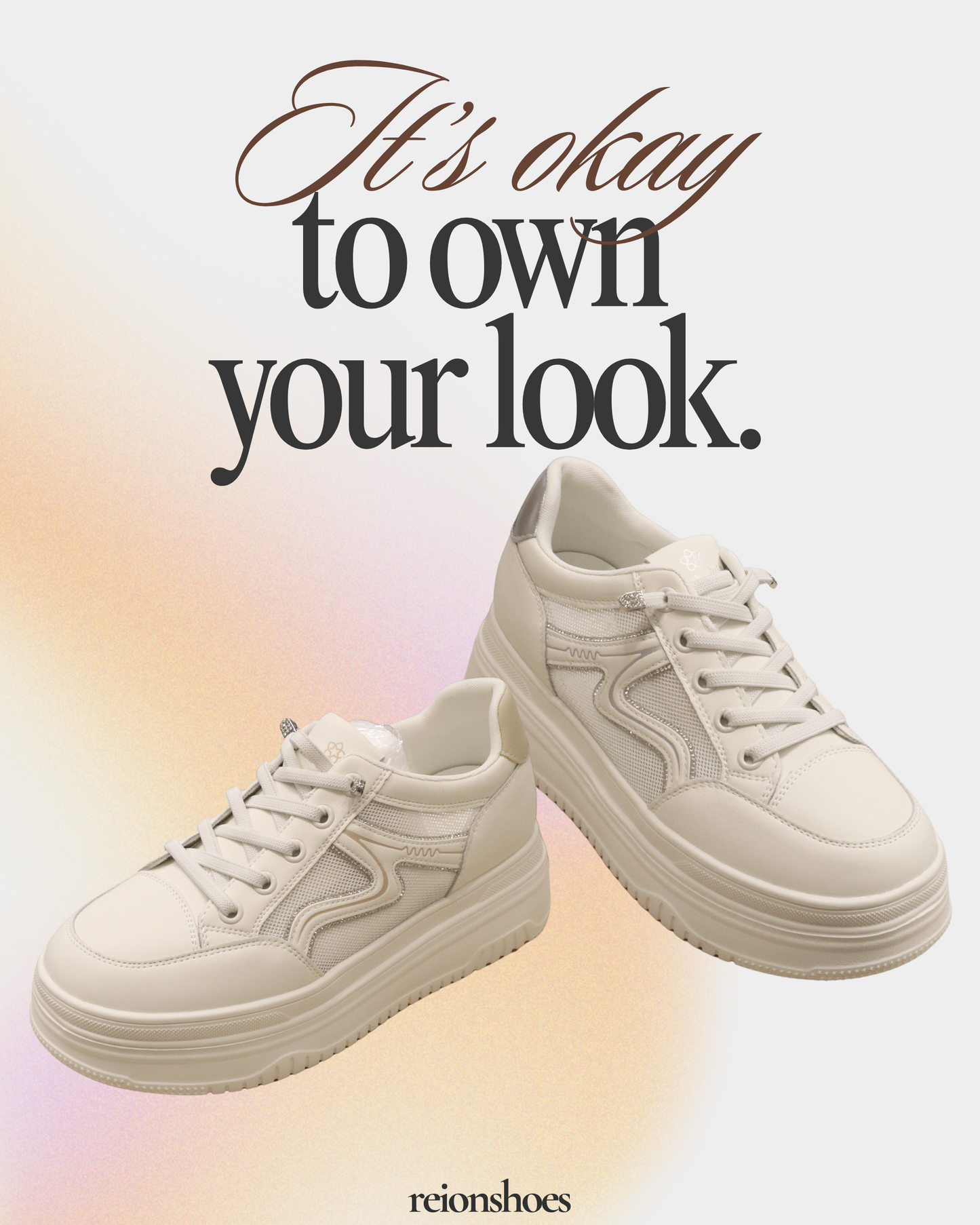 ROL95687 Scalloped Trim Breathable Casual Sneakers