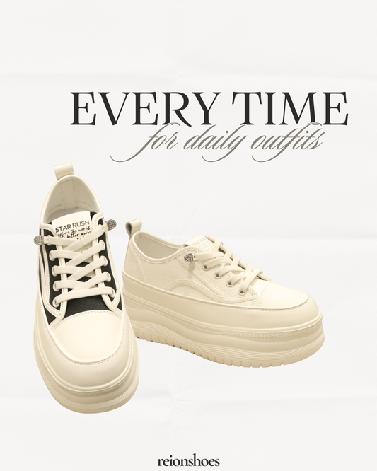 ROH0522 Classic Color-Block Platform Casual Sneakers