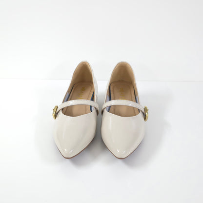 方扣低跟漆皮鞋Square Buckle Leather Shoes