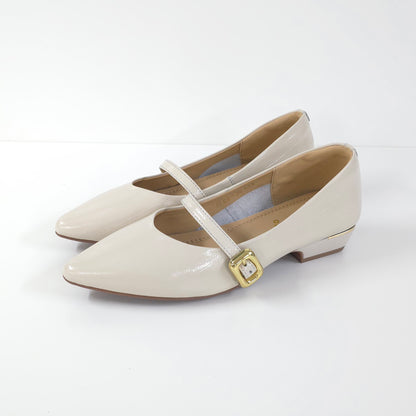 方扣低跟漆皮鞋Square Buckle Leather Shoes