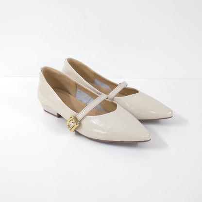 方扣低跟漆皮鞋Square Buckle Leather Shoes