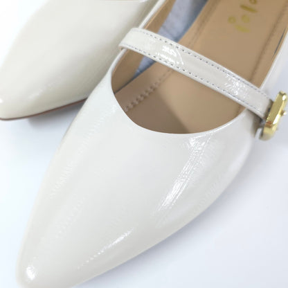 方扣低跟漆皮鞋Square Buckle Leather Shoes