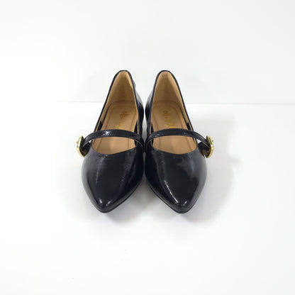 方扣低跟漆皮鞋Square Buckle Leather Shoes