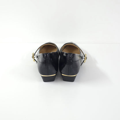 方扣低跟漆皮鞋Square Buckle Leather Shoes