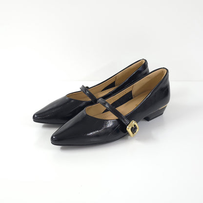 方扣低跟漆皮鞋Square Buckle Leather Shoes