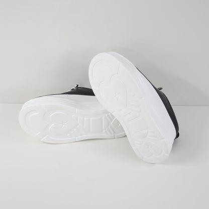 Rhinestone Zipper Platform Sneakers