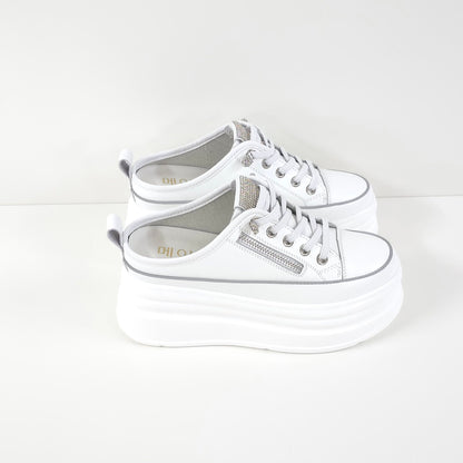 Rhinestone Zipper Platform Sneakers