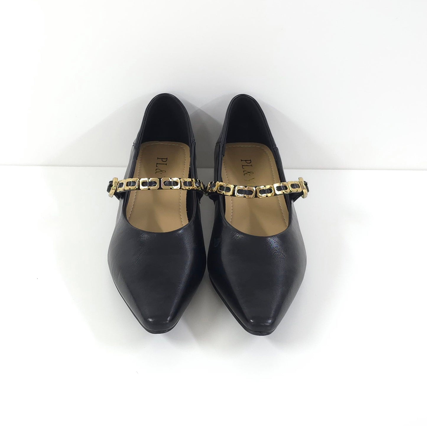 Low Heel with Metal Chain
