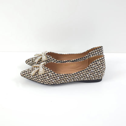 Twinkle Tartan Bow Flats