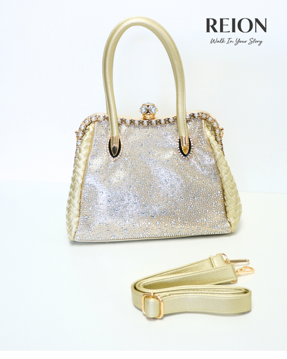 RO249019MY Starlight Woven Dual-Sided Handbag