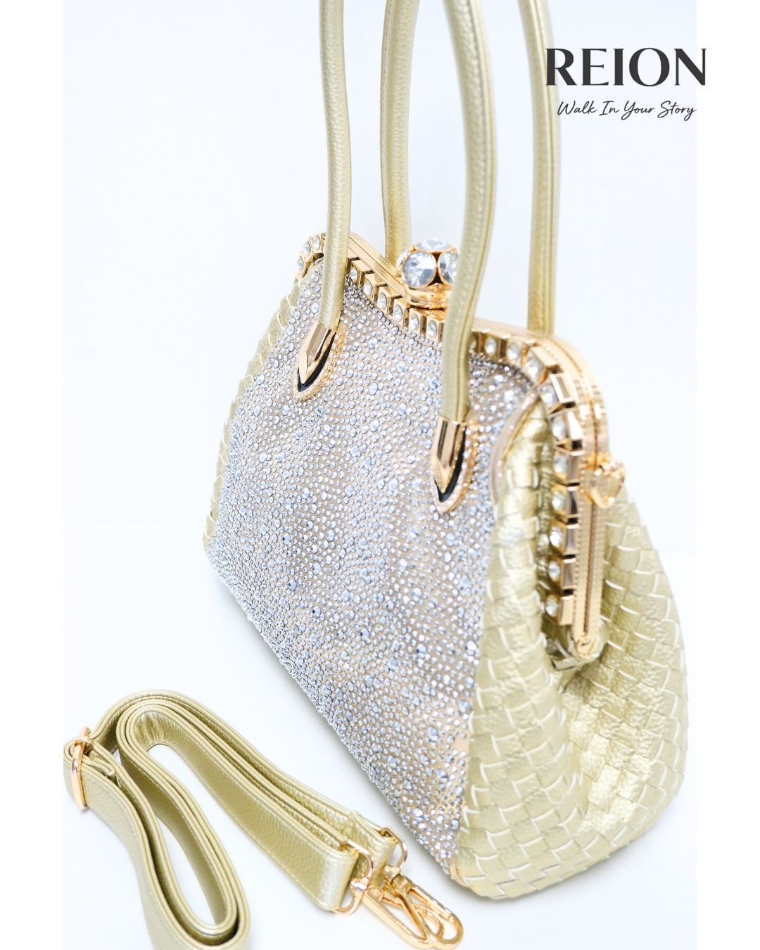 RO249019MY Starlight Woven Dual-Sided Handbag
