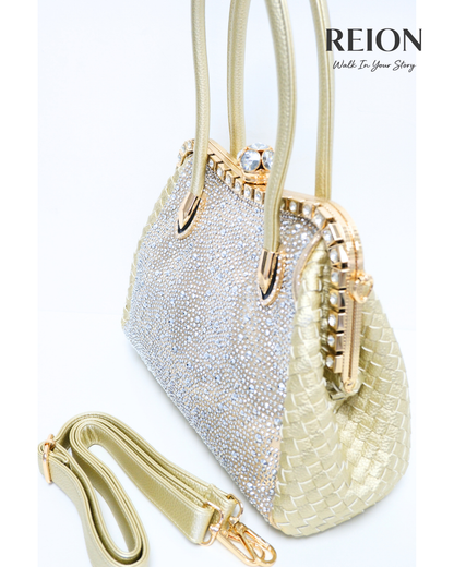 RO249019MY Starlight Woven Dual-Sided Handbag