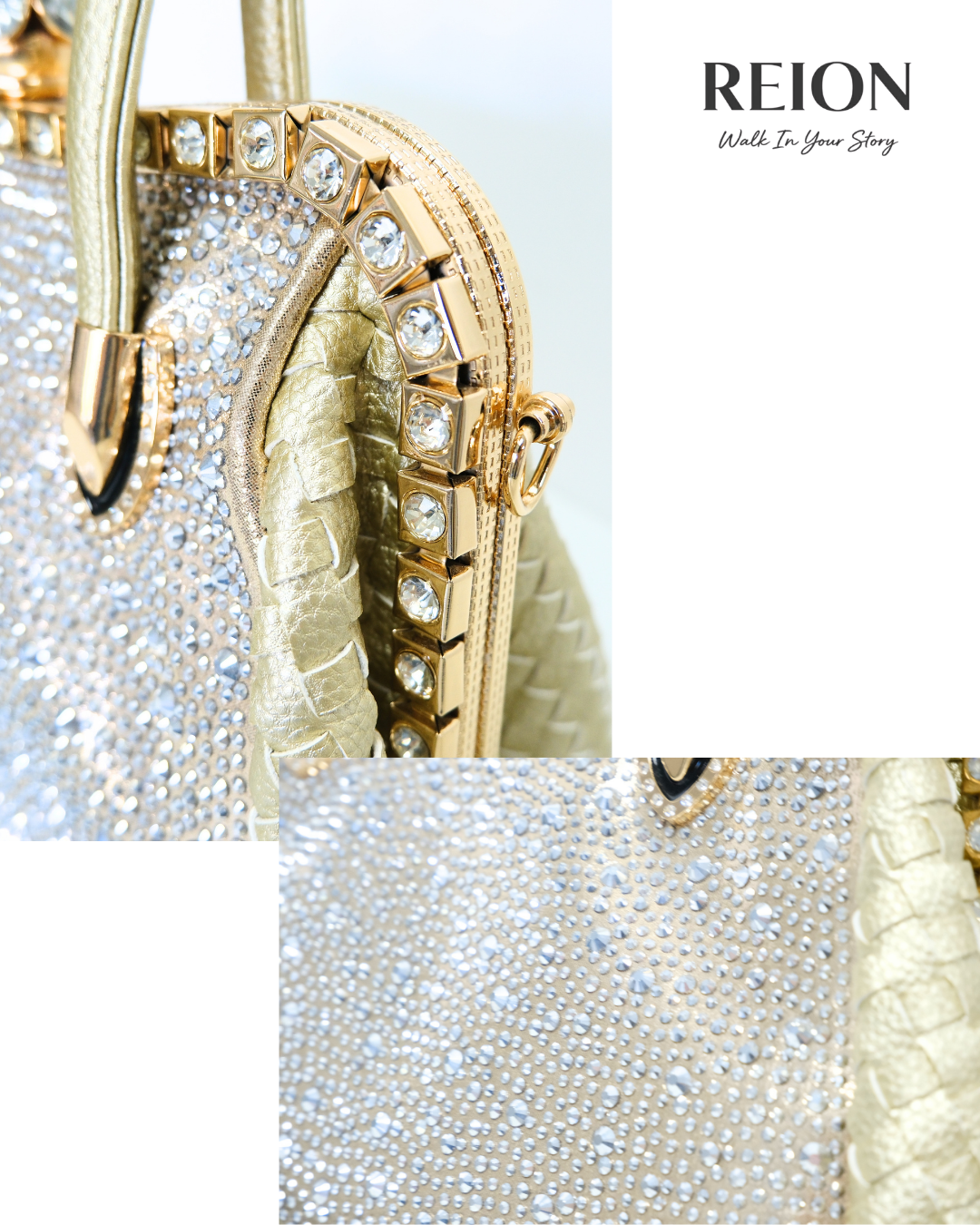 RO249019MY Starlight Woven Dual-Sided Handbag