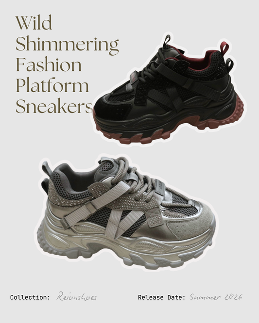 RO66008-31MY Wild Shimmering Fashion Platform Sneakers