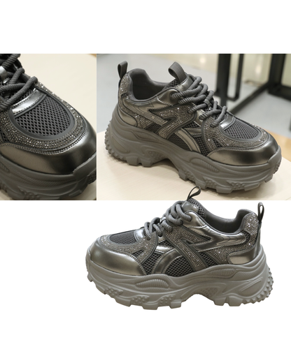 RO66008-85MY Rhinestone Breathable Fashion Sneakers