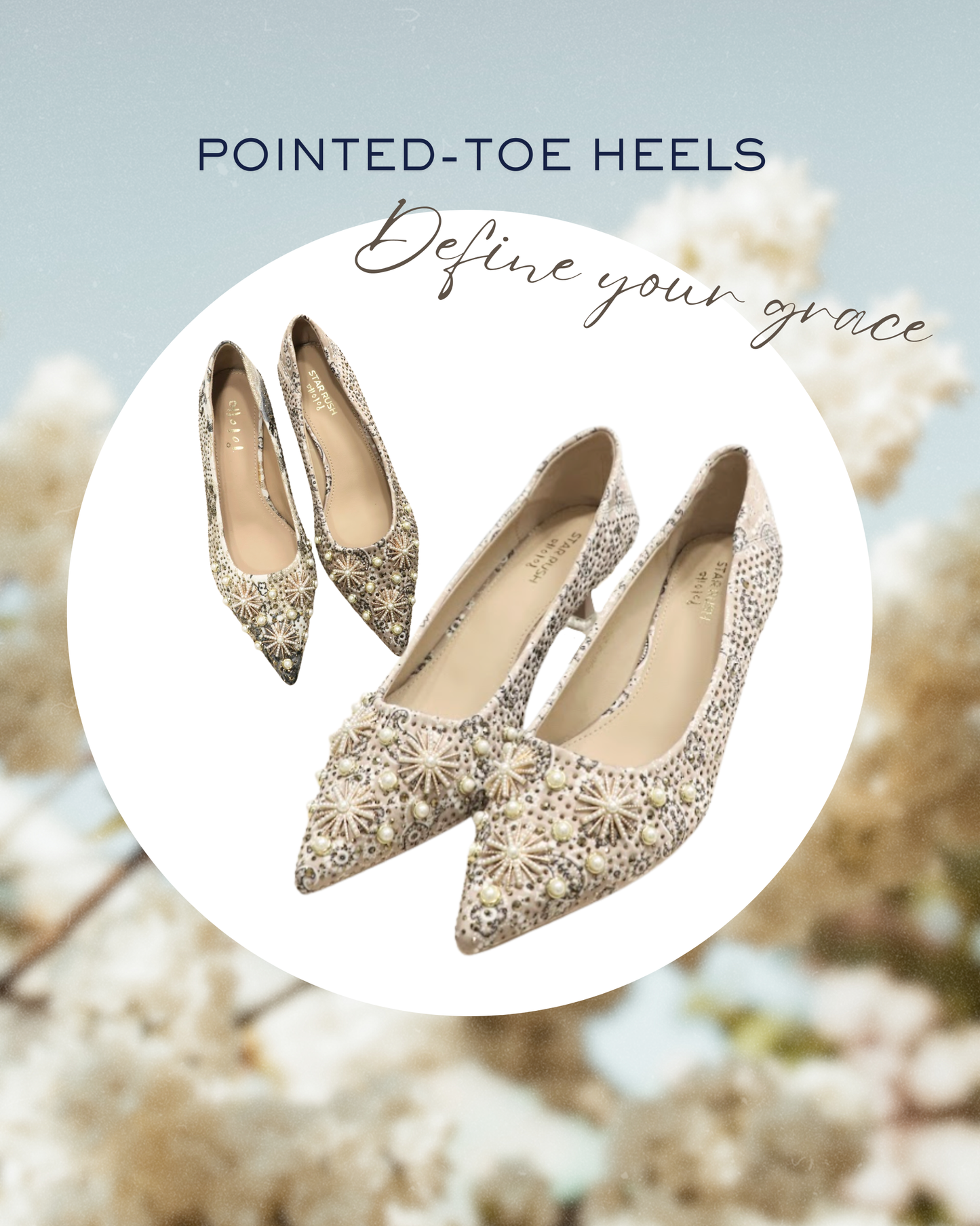 RO996-2 Radiant Patterned Pointed-Toe Heels