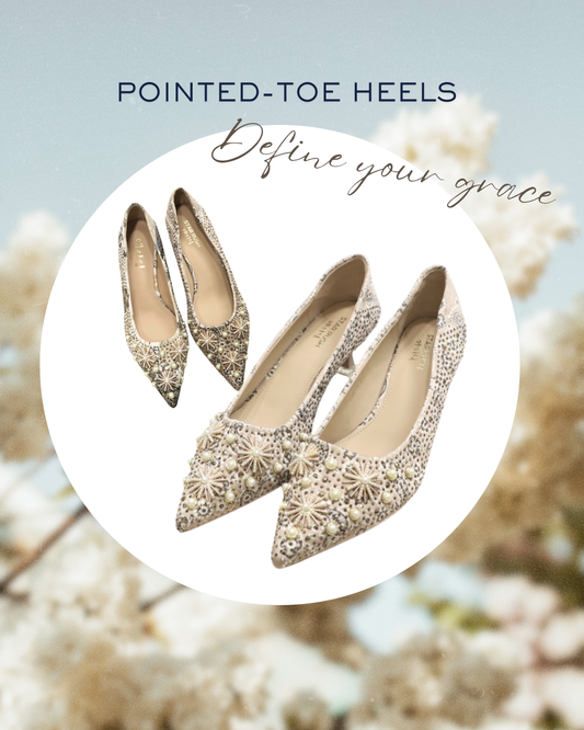 RO996-2 Radiant Patterned Pointed-Toe Heels