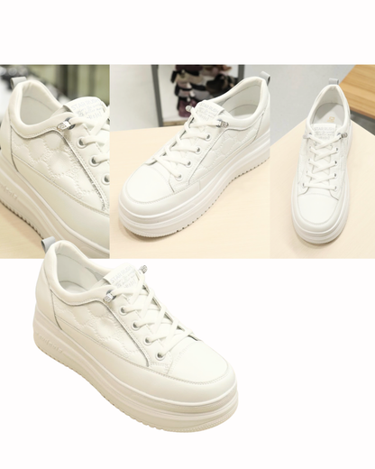 ROC699 Bear Embossed Platform Casual Sneakers