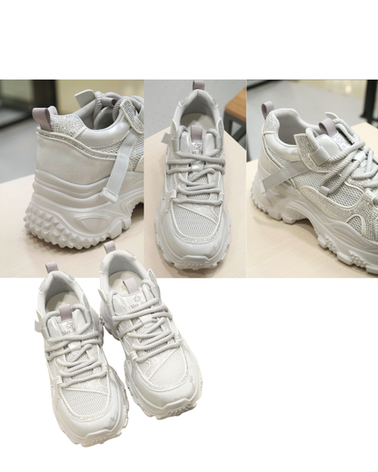 RO6H9970MY Rhinestone Wedge Fashion Sneakers