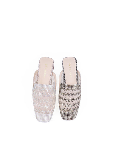 藤蔓千鳥格穆勒鞋 Houndstooth Mules