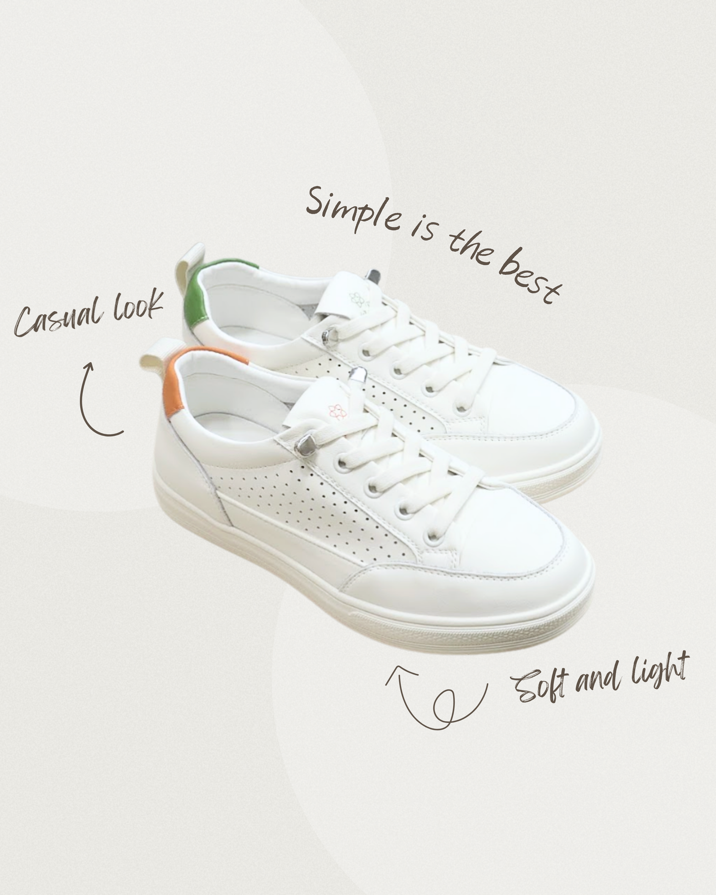 ROM13536 Simple Casual Flat Sneakers