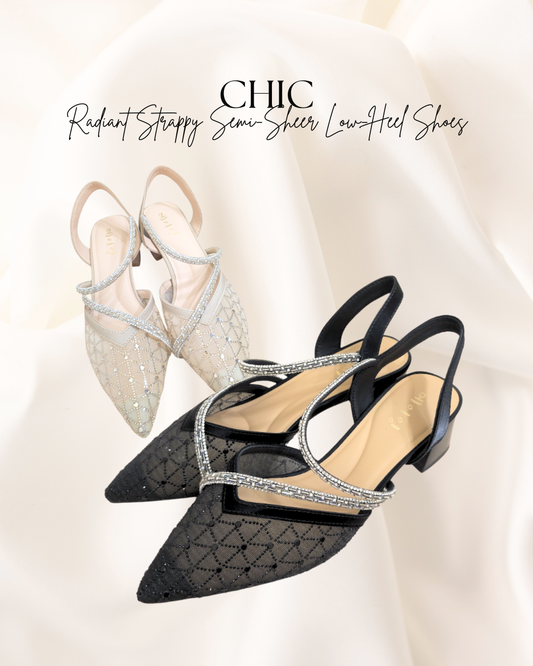 ROF3380 Radiant Strappy Semi-Sheer Low-Heel Shoes